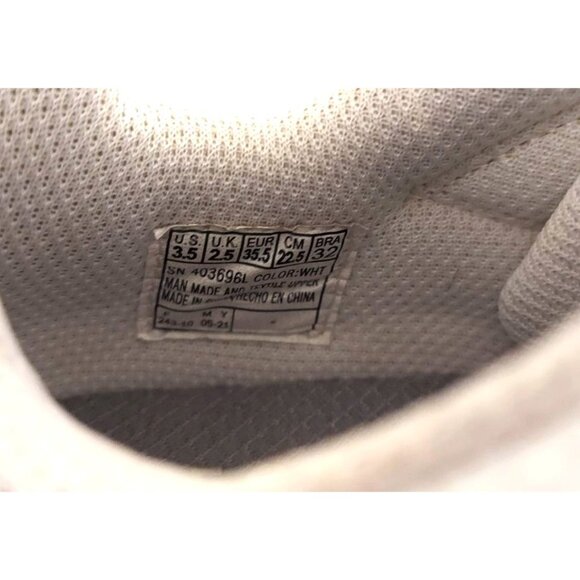 Skechers Girls' Uno Lite White Lace Up Sneaker Air-Cooled Memory Foam Size 3.5Y - Picture 6 of 7